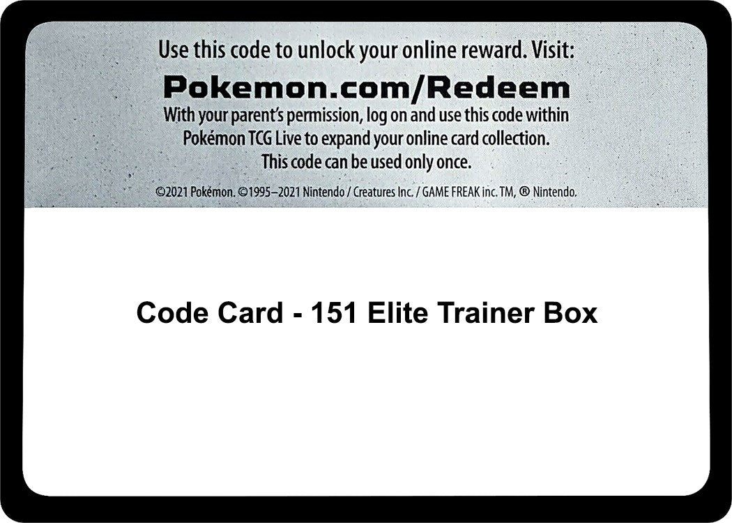 Image for Code Card - 151 Elite Trainer Box [SV: Scarlet & Violet 151] - Pokemon
