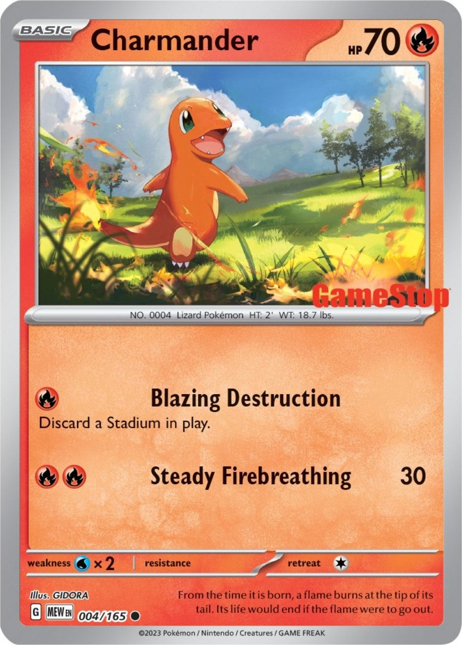 Image for Charmander - 004/165 (GameStop Exclusive) (004/165) [Miscellaneous Cards & Products] - Pokemon
