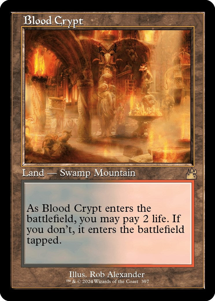 Image for Blood Crypt (Retro Frame) (397) [Ravnica Remastered] - Magic: The Gathering