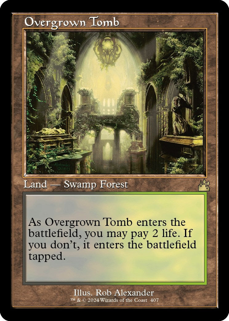 Image for Overgrown Tomb (Retro Frame) (407) [Ravnica Remastered] - Magic: The Gathering