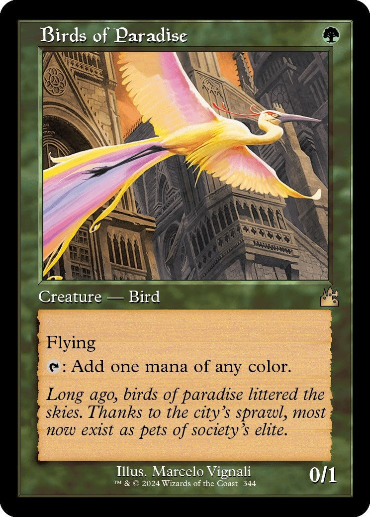 Image for Birds of Paradise (Retro Frame) (344) [Ravnica Remastered] - Magic: The Gathering