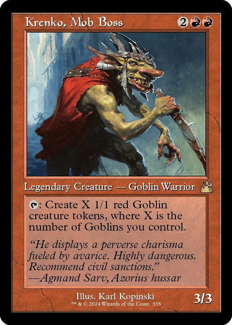 Image for Krenko, Mob Boss (Retro Frame) (335) [Ravnica Remastered] - Magic: The Gathering