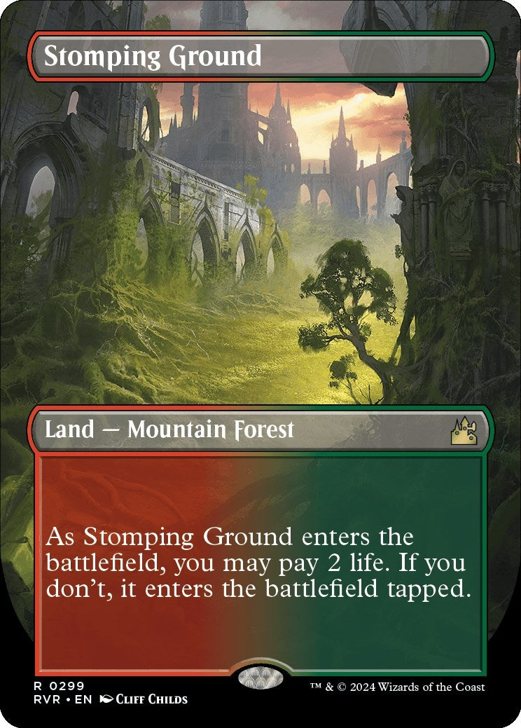 Image for Stomping Ground (Borderless) (299) [Ravnica Remastered] - Magic: The Gathering