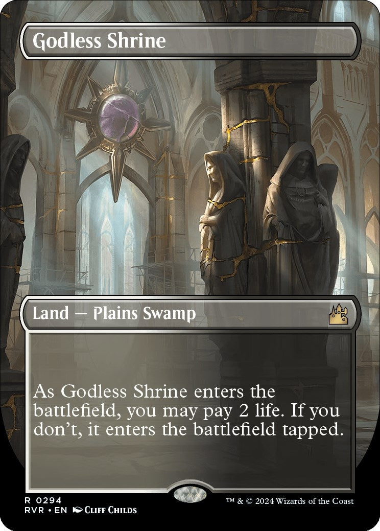 Image for Godless Shrine (Borderless) (294) [Ravnica Remastered] - Magic: The Gathering