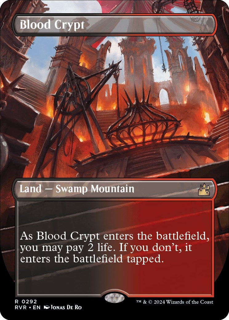 Image for Blood Crypt (Borderless) (292) [Ravnica Remastered] - Magic: The Gathering