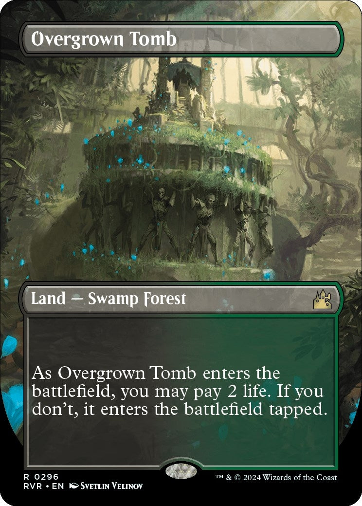 Image for Overgrown Tomb (Borderless) (296) [Ravnica Remastered] - Magic: The Gathering