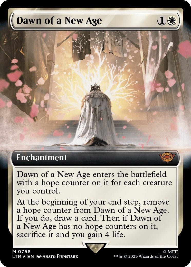 Image for Dawn of a New Age (Extended Art) (Surge Foil) (758) [Universes Beyond: The Lord of the Rings: Tales of Middle-earth] - Magic: The Gathering