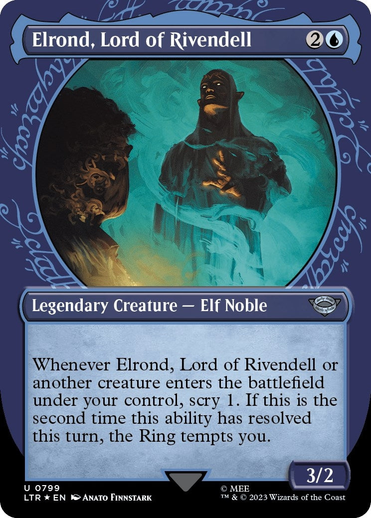 Image for Elrond, Lord of Rivendell (Showcase) (Surge Foil) (799) [Universes Beyond: The Lord of the Rings: Tales of Middle-earth] - Magic: The Gathering