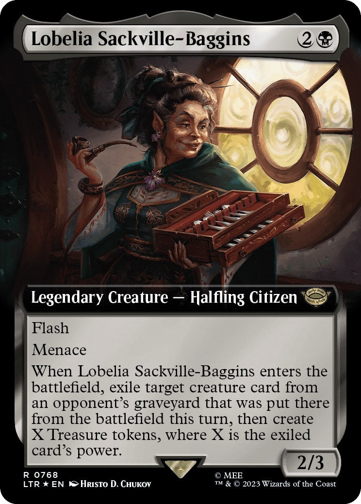 Image for Lobelia Sackville-Baggins (Extended Art) (Surge Foil) (768) [Universes Beyond: The Lord of the Rings: Tales of Middle-earth] - Magic: The Gathering