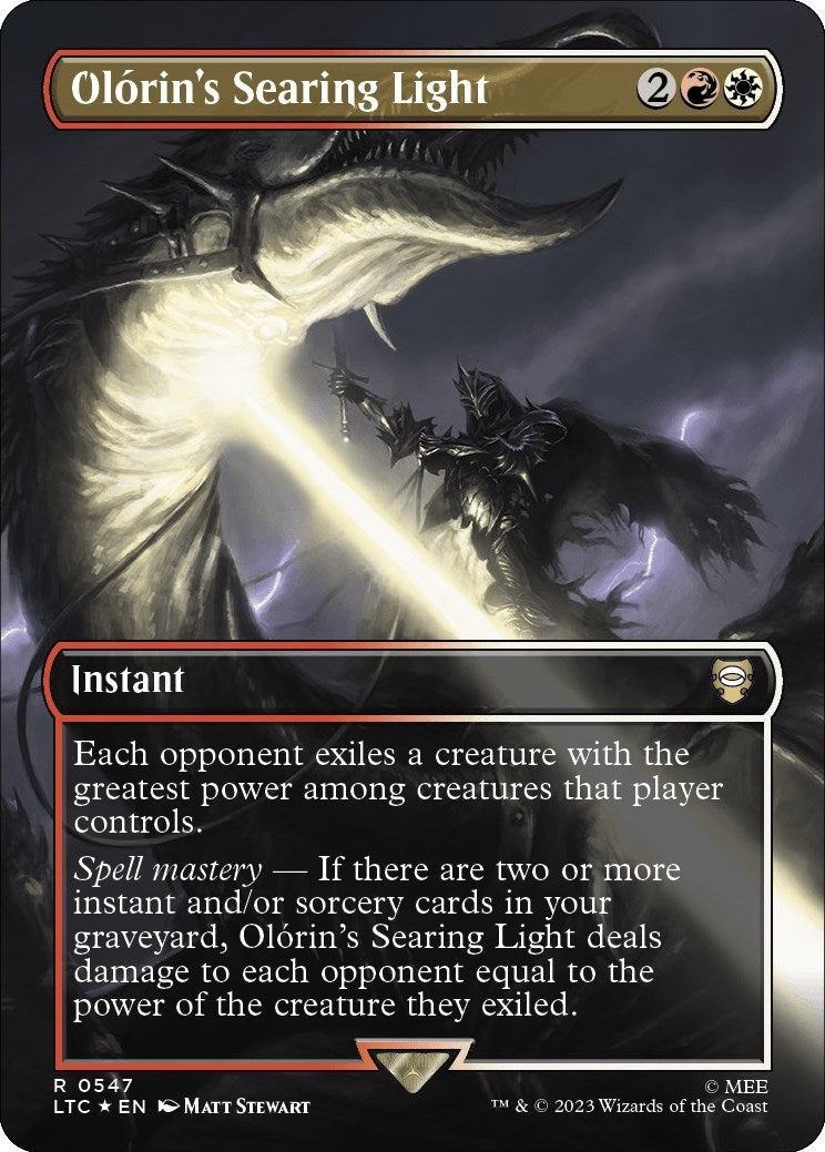 Image for Olorin's Searing Light (Borderless) (Surge Foil) (547) [The Lord of the Rings: Tales of Middle-earth] - Magic: The Gathering