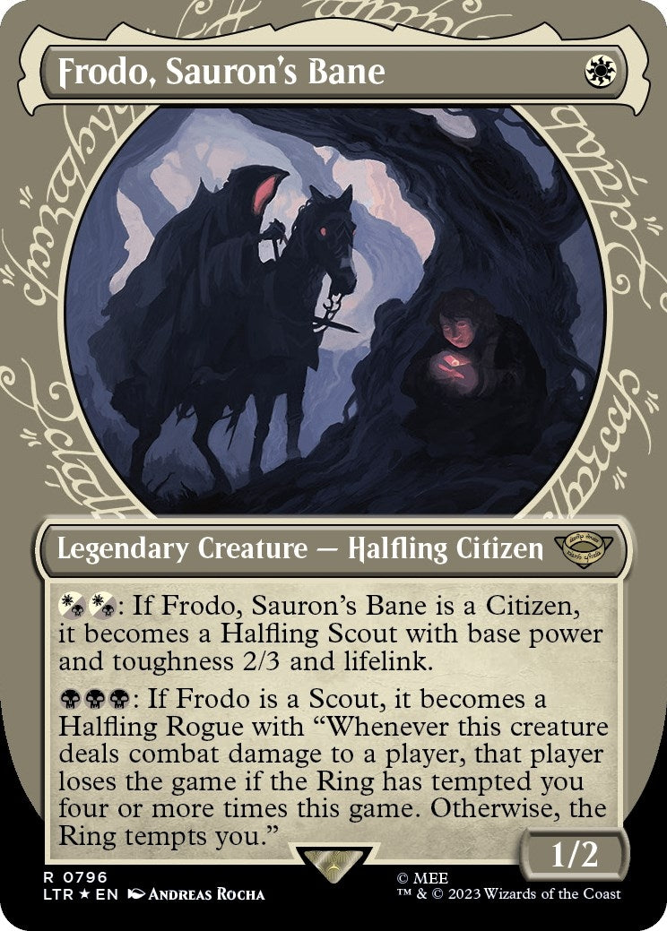 Image for Frodo, Sauron's Bane (Showcase) (Surge Foil) (796) [Universes Beyond: The Lord of the Rings: Tales of Middle-earth] - Magic: The Gathering