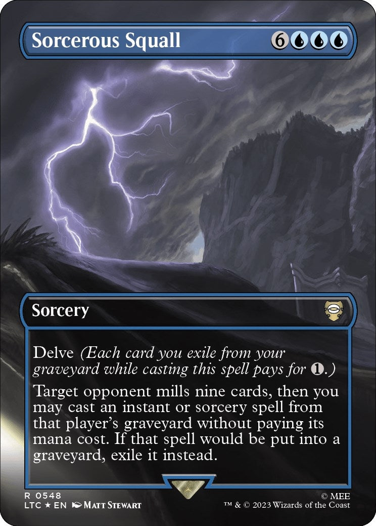 Image for Sorcerous Squall (Borderless) (Surge Foil) (548) [The Lord of the Rings: Tales of Middle-earth] - Magic: The Gathering