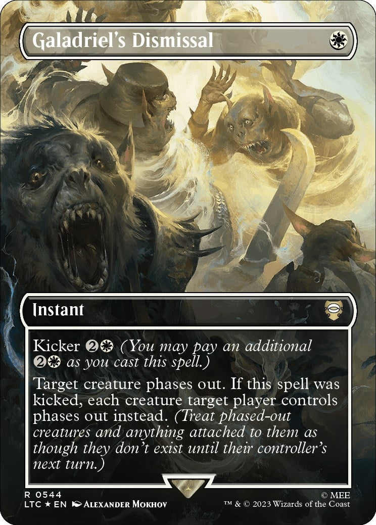 Image for Galadriel's Dismissal (Borderless) (Surge Foil) (544) [The Lord of the Rings: Tales of Middle-earth] - Magic: The Gathering