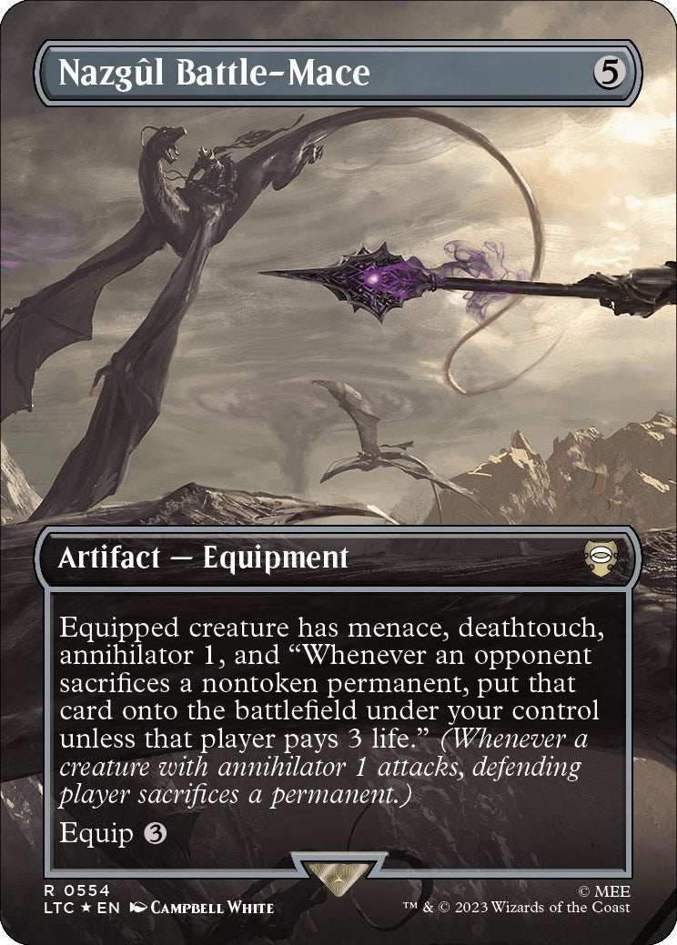 Image for Nazgul Battle-Mace (Borderless) (Surge Foil) (554) [The Lord of the Rings: Tales of Middle-earth] - Magic: The Gathering