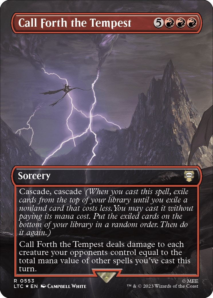 Image for Call Forth the Tempest (Borderless) (Surge Foil) (553) [The Lord of the Rings: Tales of Middle-earth] - Magic: The Gathering