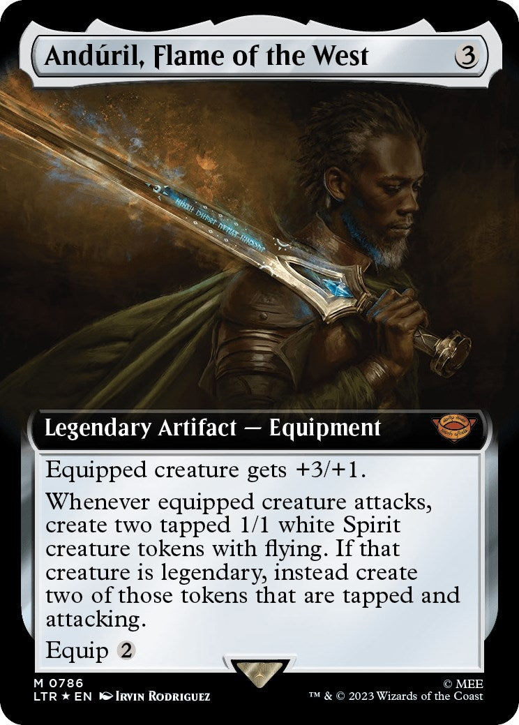 Image for Anduril, Flame of the West (Extended Art) (Surge Foil) (786) [Universes Beyond: The Lord of the Rings: Tales of Middle-earth] - Magic: The Gathering