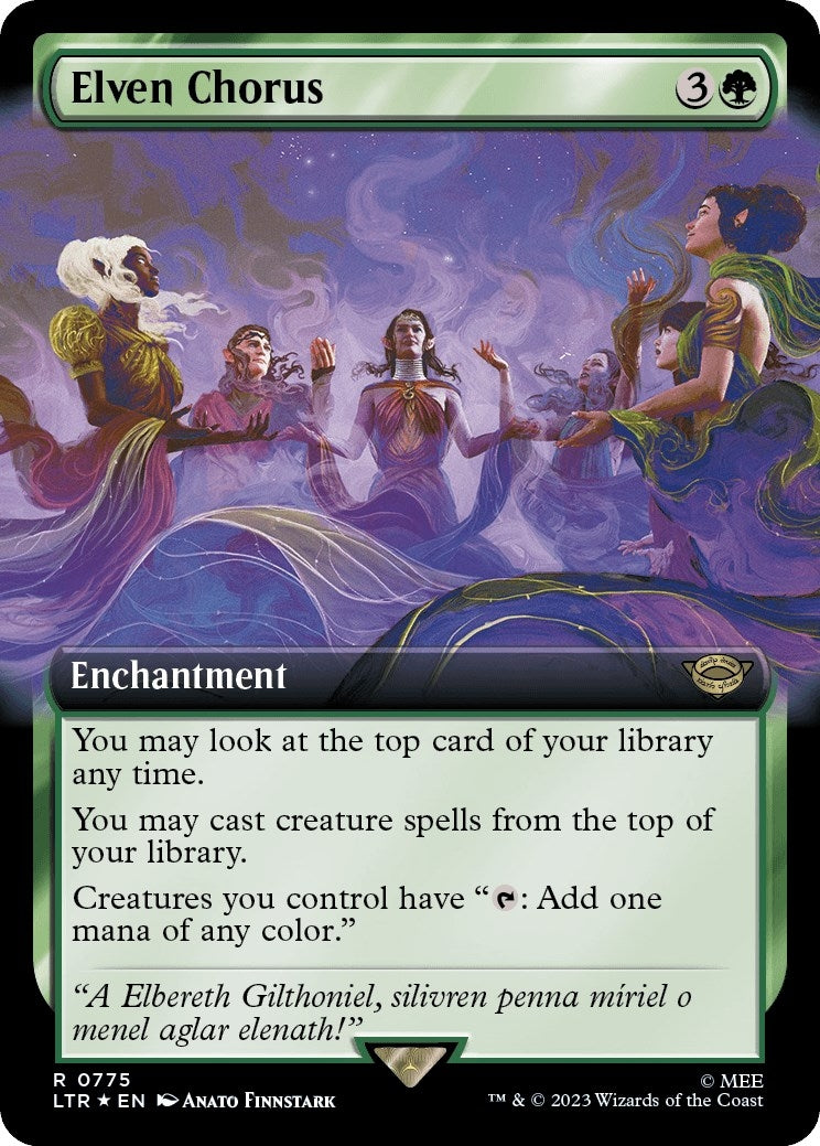 Image for Elven Chorus (Extended Art) (Surge Foil) (775) [Universes Beyond: The Lord of the Rings: Tales of Middle-earth] - Magic: The Gathering