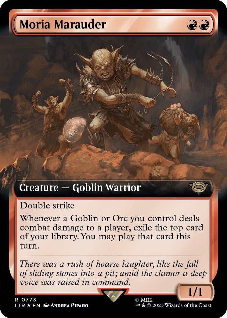 Image for Moria Marauder (Extended Art) (Surge Foil) (773) [Universes Beyond: The Lord of the Rings: Tales of Middle-earth] - Magic: The Gathering