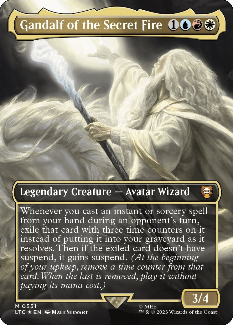 Image for Gandalf of the Secret Fire (Borderless) (Surge Foil) (551) [The Lord of the Rings: Tales of Middle-earth] - Magic: The Gathering