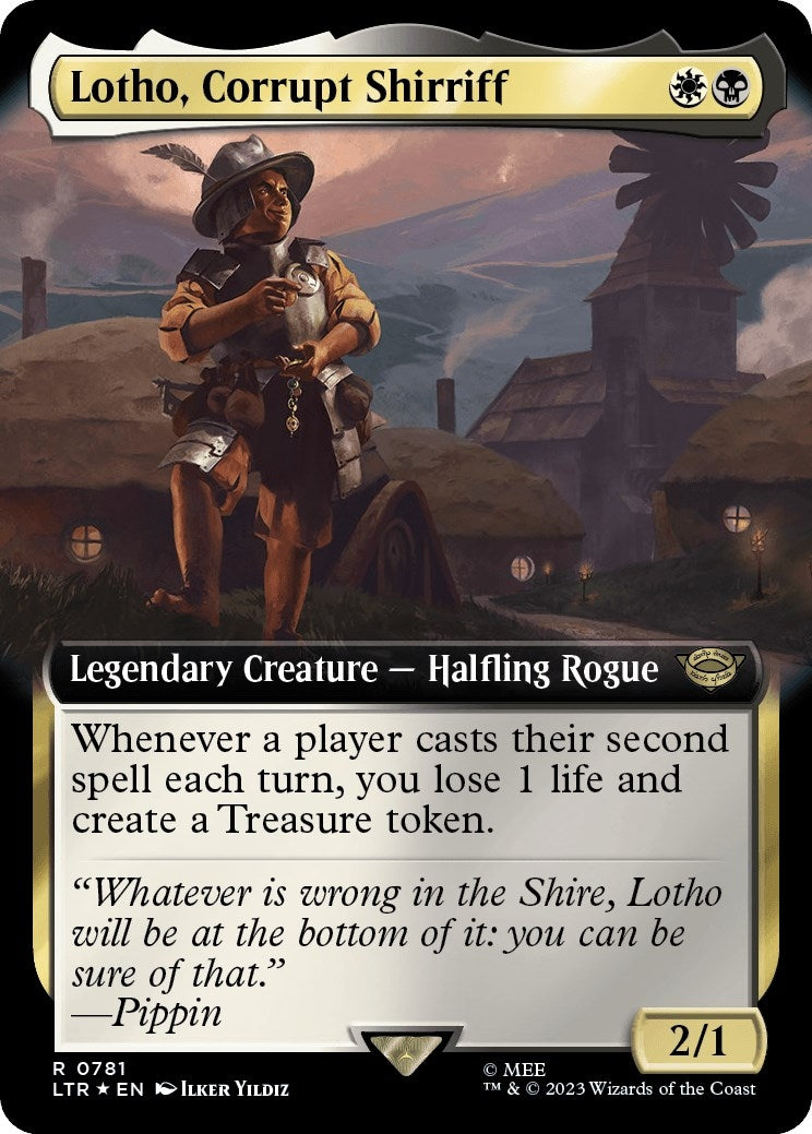 Image for Lotho, Corrupt Shirriff (Extended Art) (Surge Foil) (781) [Universes Beyond: The Lord of the Rings: Tales of Middle-earth] - Magic: The Gathering
