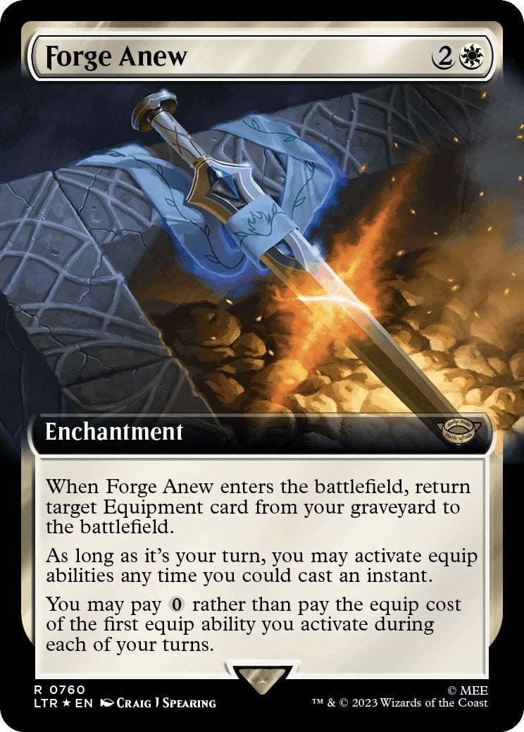 Image for Forge Anew (Extended Art) (Surge Foil) (760) [Universes Beyond: The Lord of the Rings: Tales of Middle-earth] - Magic: The Gathering