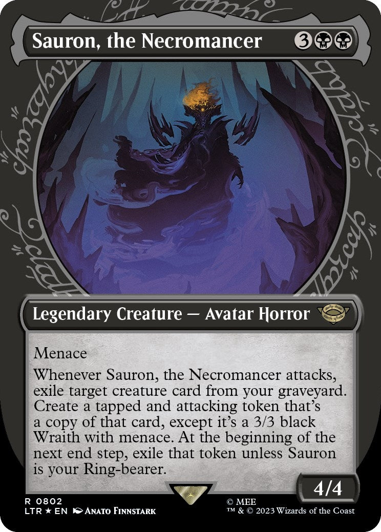 Image for Sauron, the Necromancer (Showcase) (Surge Foil) (802) [Universes Beyond: The Lord of the Rings: Tales of Middle-earth] - Magic: The Gathering