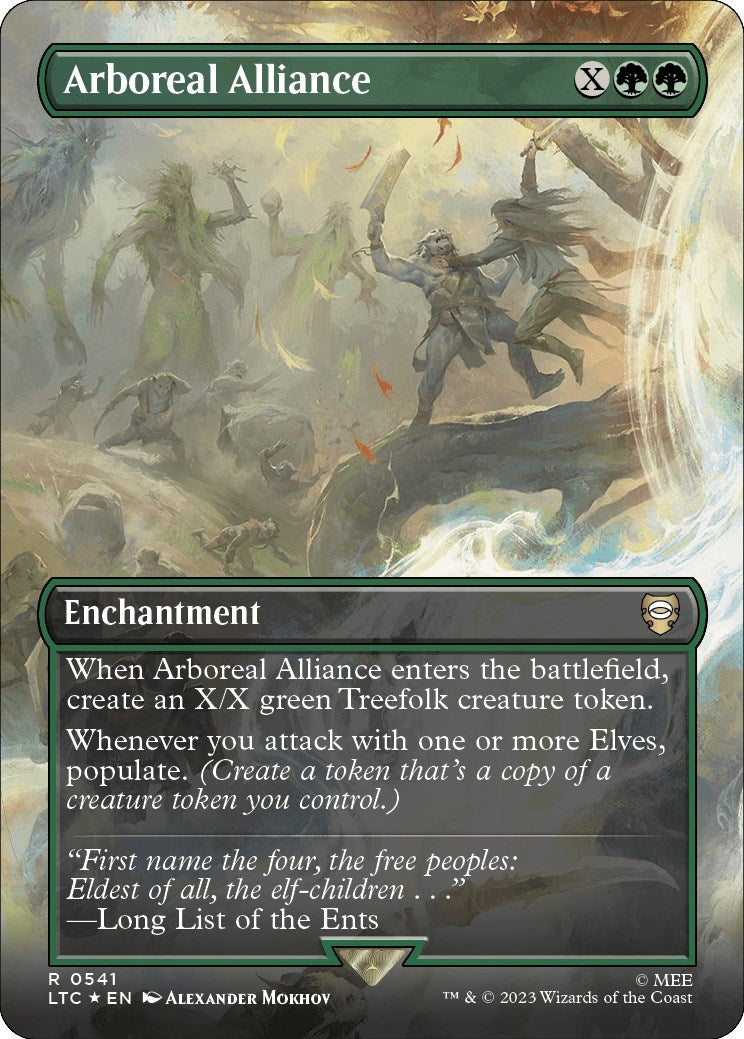 Image for Arboreal Alliance (Borderless) (Surge Foil) (541) [The Lord of the Rings: Tales of Middle-earth] - Magic: The Gathering