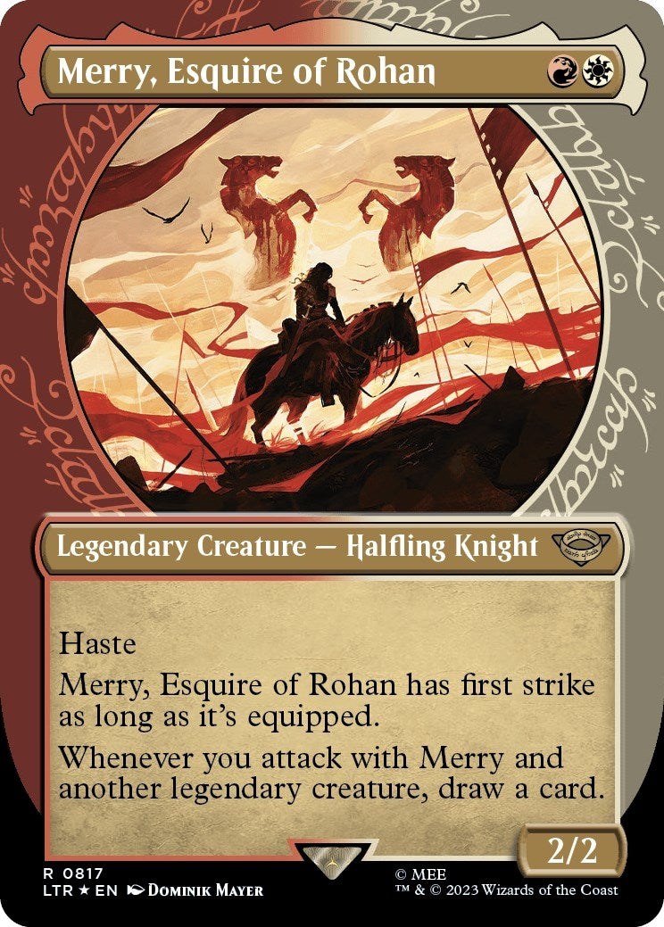 Image for Merry, Esquire of Rohan (Showcase) (Surge Foil) (817) [Universes Beyond: The Lord of the Rings: Tales of Middle-earth] - Magic: The Gathering