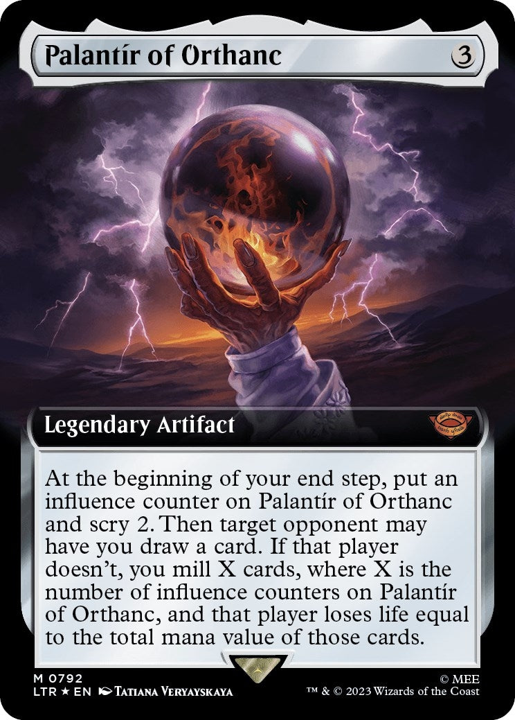 Image for Palantir of Orthanc (Extended Art) (Surge Foil) (792) [Universes Beyond: The Lord of the Rings: Tales of Middle-earth] - Magic: The Gathering
