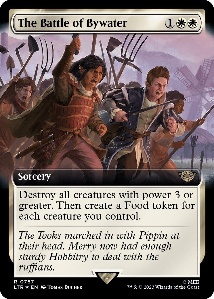 Image for The Battle of Bywater (Extended Art) (Surge Foil) (757) [Universes Beyond: The Lord of the Rings: Tales of Middle-earth] - Magic: The Gathering