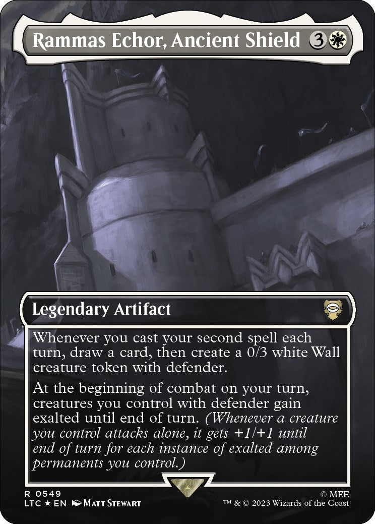 Image for Rammas Echor, Ancient Shield (Borderless) (Surge Foil) (549) [The Lord of the Rings: Tales of Middle-earth] - Magic: The Gathering