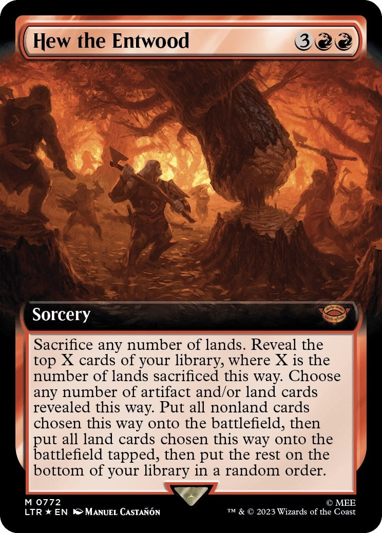 Image for Hew the Entwood (Extended Art) (Surge Foil) (772) [Universes Beyond: The Lord of the Rings: Tales of Middle-earth] - Magic: The Gathering