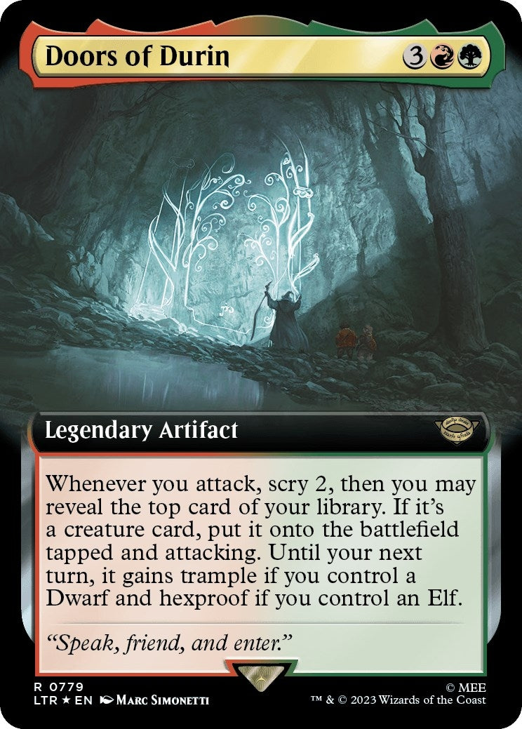 Image for Doors of Durin (Extended Art) (Surge Foil) (779) [Universes Beyond: The Lord of the Rings: Tales of Middle-earth] - Magic: The Gathering