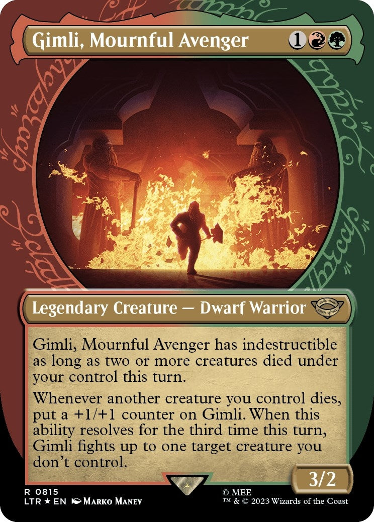 Image for Gimli, Mournful Avenger (Showcase) (Surge Foil) (815) [Universes Beyond: The Lord of the Rings: Tales of Middle-earth] - Magic: The Gathering
