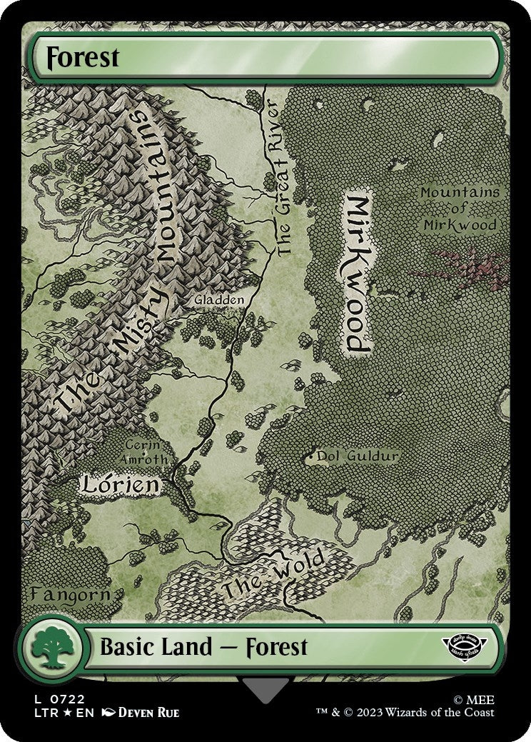Image for Forest (0722) (Surge Foil) (722) [Universes Beyond: The Lord of the Rings: Tales of Middle-earth] - Magic: The Gathering