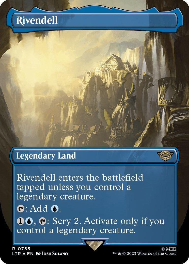 Rivendell (Borderless) (Surge Foil) (755) [Universes Beyond: The Lord of the Rings: Tales of Middle-earth]