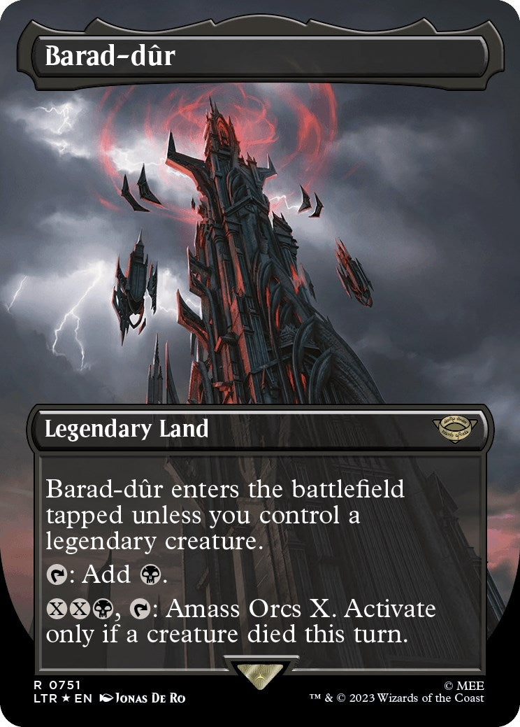 Image for Barad-dur (0751) (Borderless) (Surge Foil) (751) [Universes Beyond: The Lord of the Rings: Tales of Middle-earth] - Magic: The Gathering