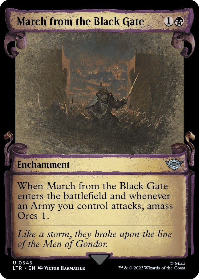 Image for March from the Black Gate (Showcase Scrolls) (545) [Universes Beyond: The Lord of the Rings: Tales of Middle-earth] - Magic: The Gathering
