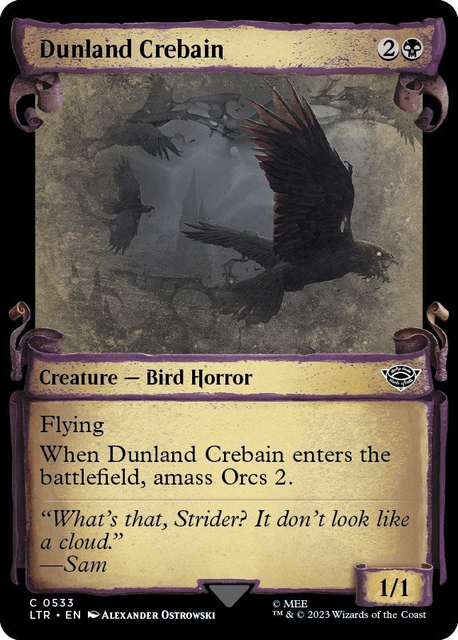 Image for Dunland Crebain (Showcase Scrolls) (533) [Universes Beyond: The Lord of the Rings: Tales of Middle-earth] - Magic: The Gathering