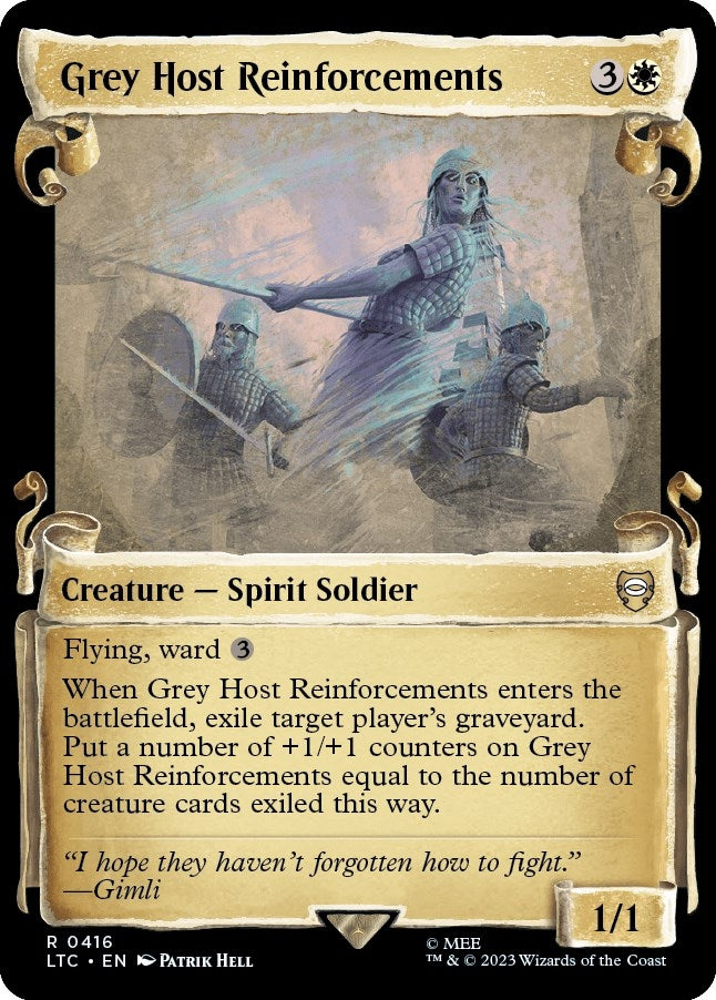Image for Grey Host Reinforcements (Showcase Scrolls) (416) [The Lord of the Rings: Tales of Middle-earth] - Magic: The Gathering