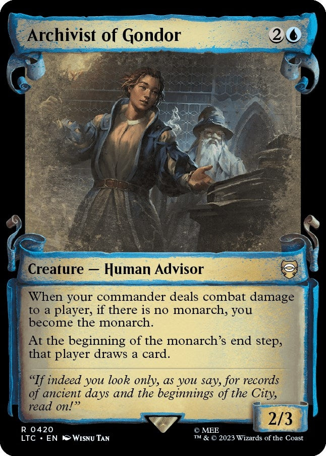 Image for Archivist of Gondor (Showcase Scrolls) (420) [The Lord of the Rings: Tales of Middle-earth] - Magic: The Gathering