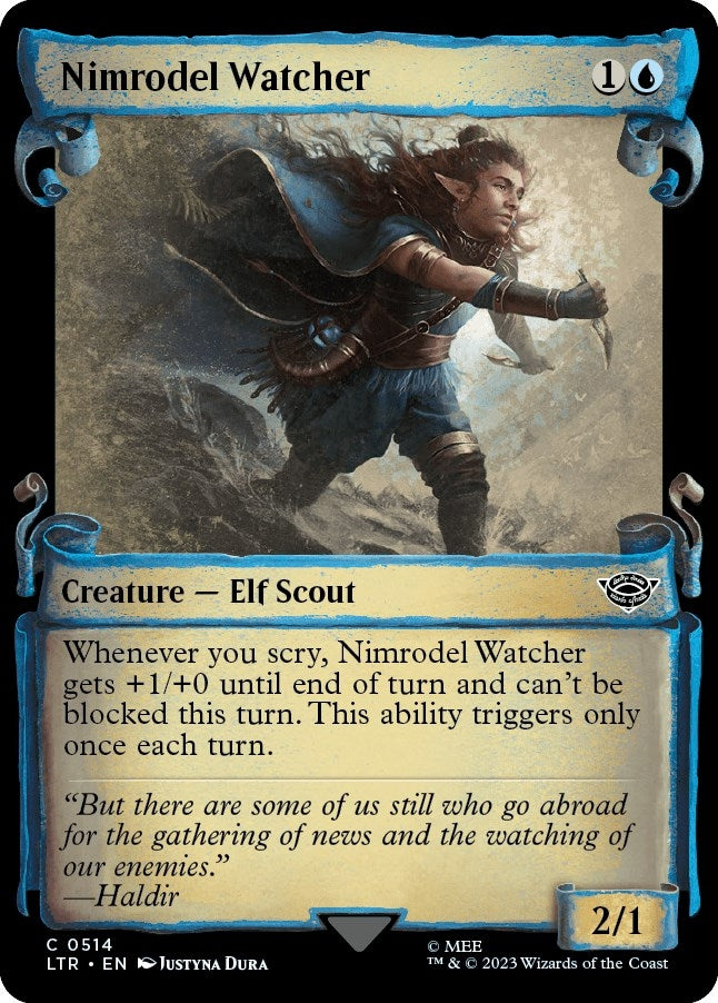 Image for Nimrodel Watcher (Showcase Scrolls) (514) [Universes Beyond: The Lord of the Rings: Tales of Middle-earth] - Magic: The Gathering