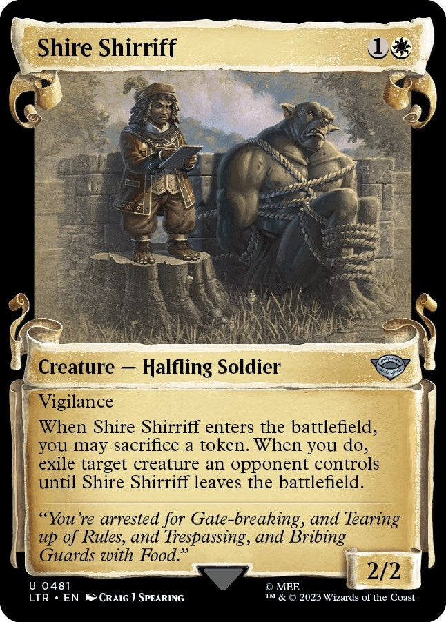 Image for Shire Shirriff (Showcase Scrolls) (481) [Universes Beyond: The Lord of the Rings: Tales of Middle-earth] - Magic: The Gathering