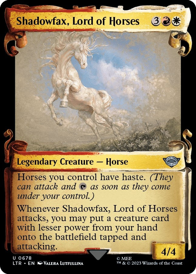 Image for Shadowfax, Lord of Horses (Showcase Scrolls) (678) [Universes Beyond: The Lord of the Rings: Tales of Middle-earth] - Magic: The Gathering