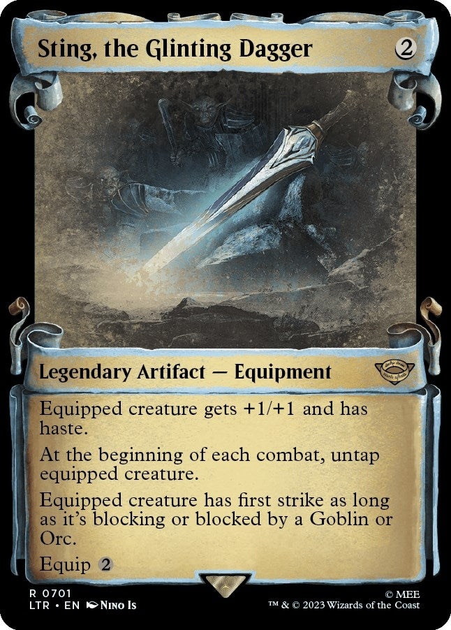 Image for Sting, the Glinting Dagger (Showcase Scrolls) (701) [Universes Beyond: The Lord of the Rings: Tales of Middle-earth] - Magic: The Gathering