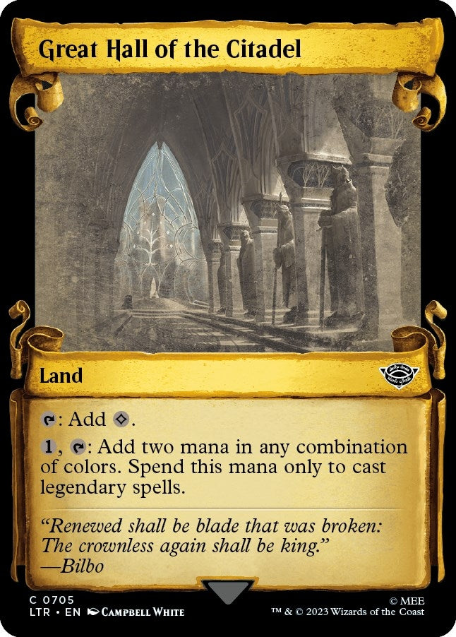 Image for Great Hall of the Citadel (Showcase Scrolls) (705) [Universes Beyond: The Lord of the Rings: Tales of Middle-earth] - Magic: The Gathering