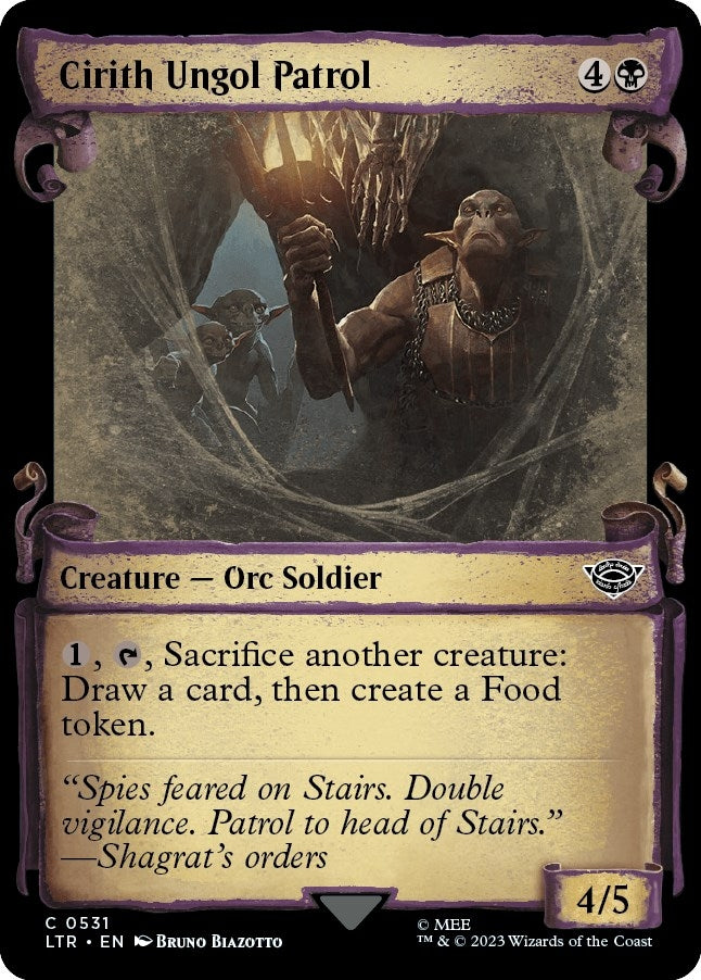 Image for Cirith Ungol Patrol (Showcase Scrolls) (531) [Universes Beyond: The Lord of the Rings: Tales of Middle-earth] - Magic: The Gathering