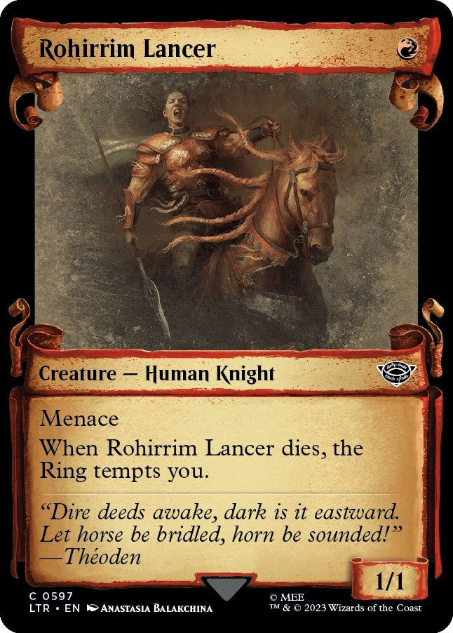 Image for Rohirrim Lancer (Showcase Scrolls) (597) [Universes Beyond: The Lord of the Rings: Tales of Middle-earth] - Magic: The Gathering