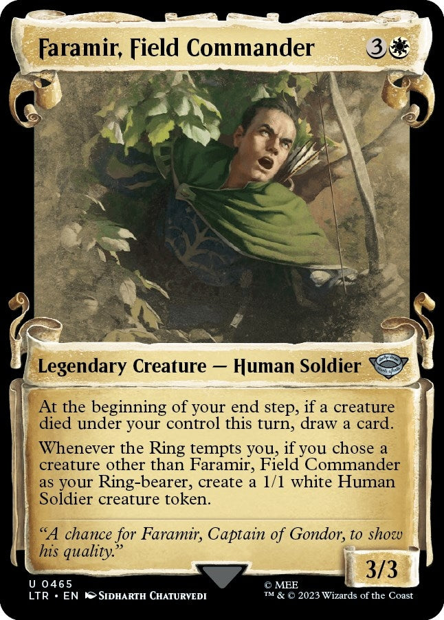 Image for Faramir, Field Commander (Showcase Scrolls) (465) [Universes Beyond: The Lord of the Rings: Tales of Middle-earth] - Magic: The Gathering