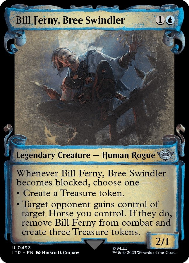 Image for Bill Ferny, Bree Swindler (Showcase Scrolls) (493) [Universes Beyond: The Lord of the Rings: Tales of Middle-earth] - Magic: The Gathering